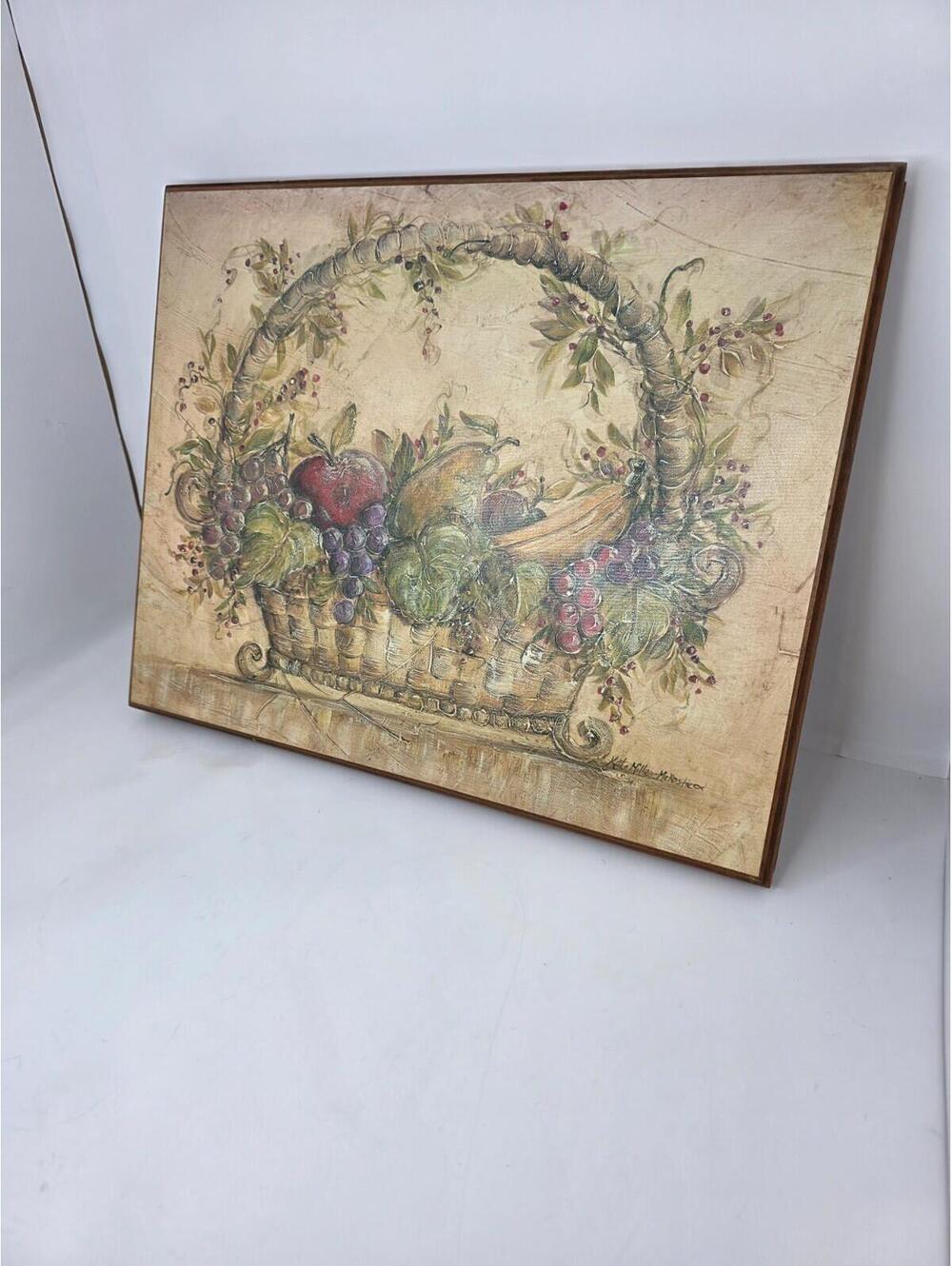Harvest Fruit II" Framed Art Print by "Kate McRostie 16.5" x 20 5/8" Wood Base